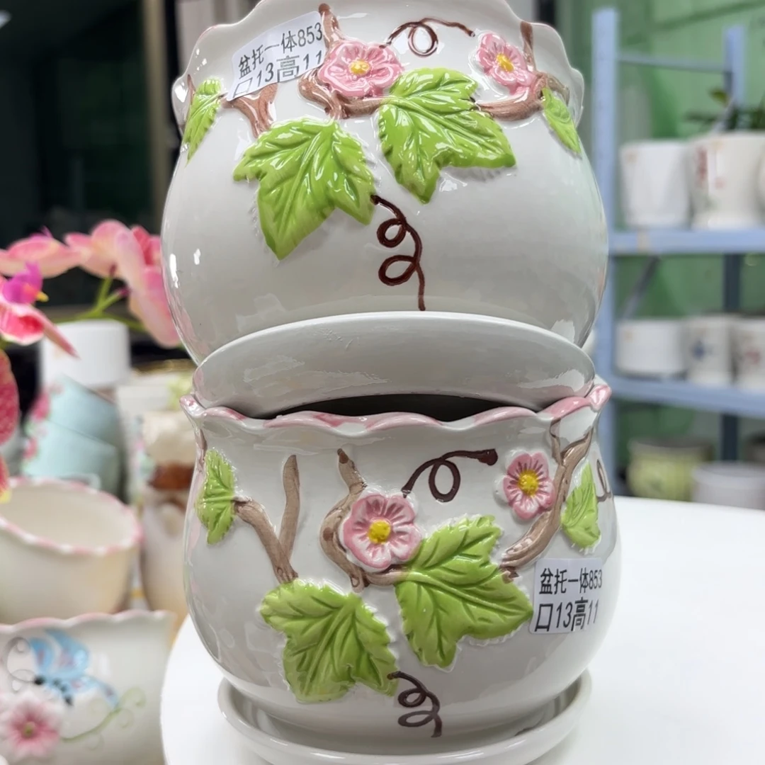 @夏西陶瓷花盆@@5853