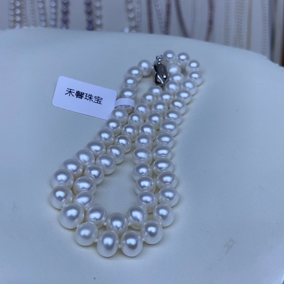 淡水珍珠卡7到8银S925镶嵌