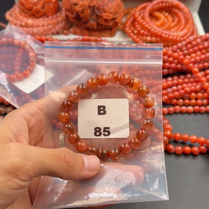 南红玛瑙未镶嵌多样性发货默认微瑕称重9mm