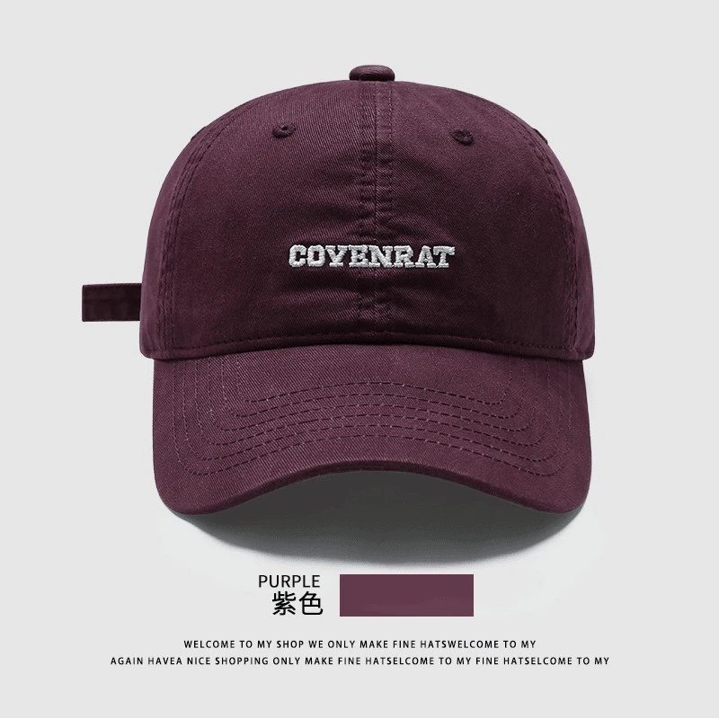 大檐双刺绣棒球帽子男女夏季韩版水洗大头围显脸小百搭软顶鸭舌帽