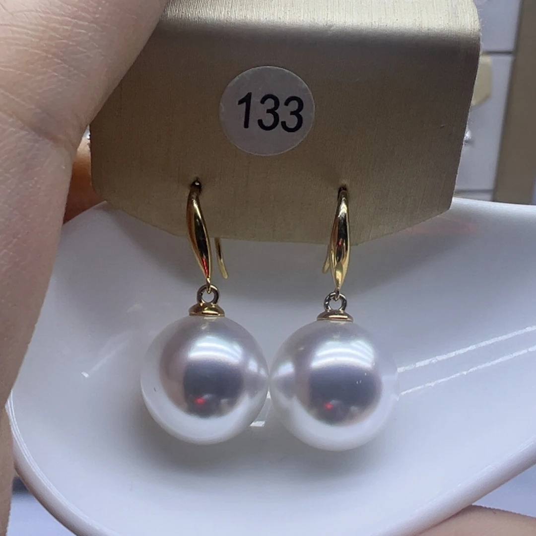 银S925镶嵌淡水珍珠耳饰