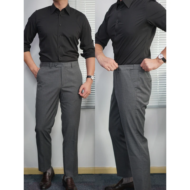 【暗松紧腰】正装西裤男直筒休闲西装裤暗松紧腰裤子合体版XK116
