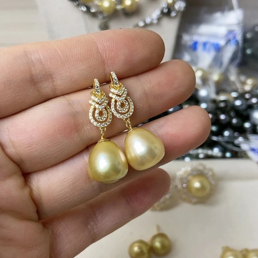 【闪购商品】海水珍珠耳饰银S925镶嵌明*心
