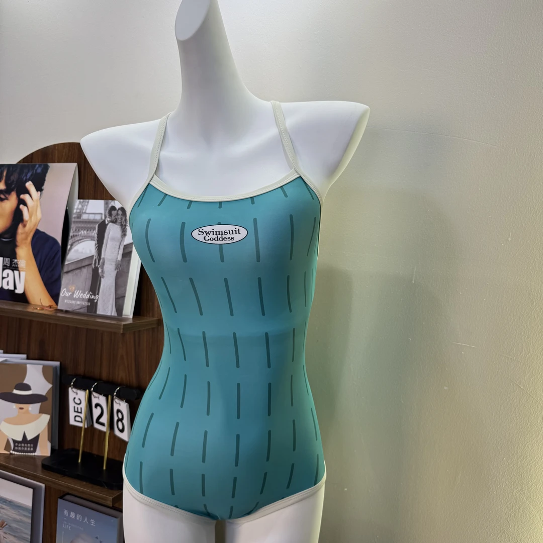【青柠苏打】高级感女款新款高颜值露背竞速速干游泳装