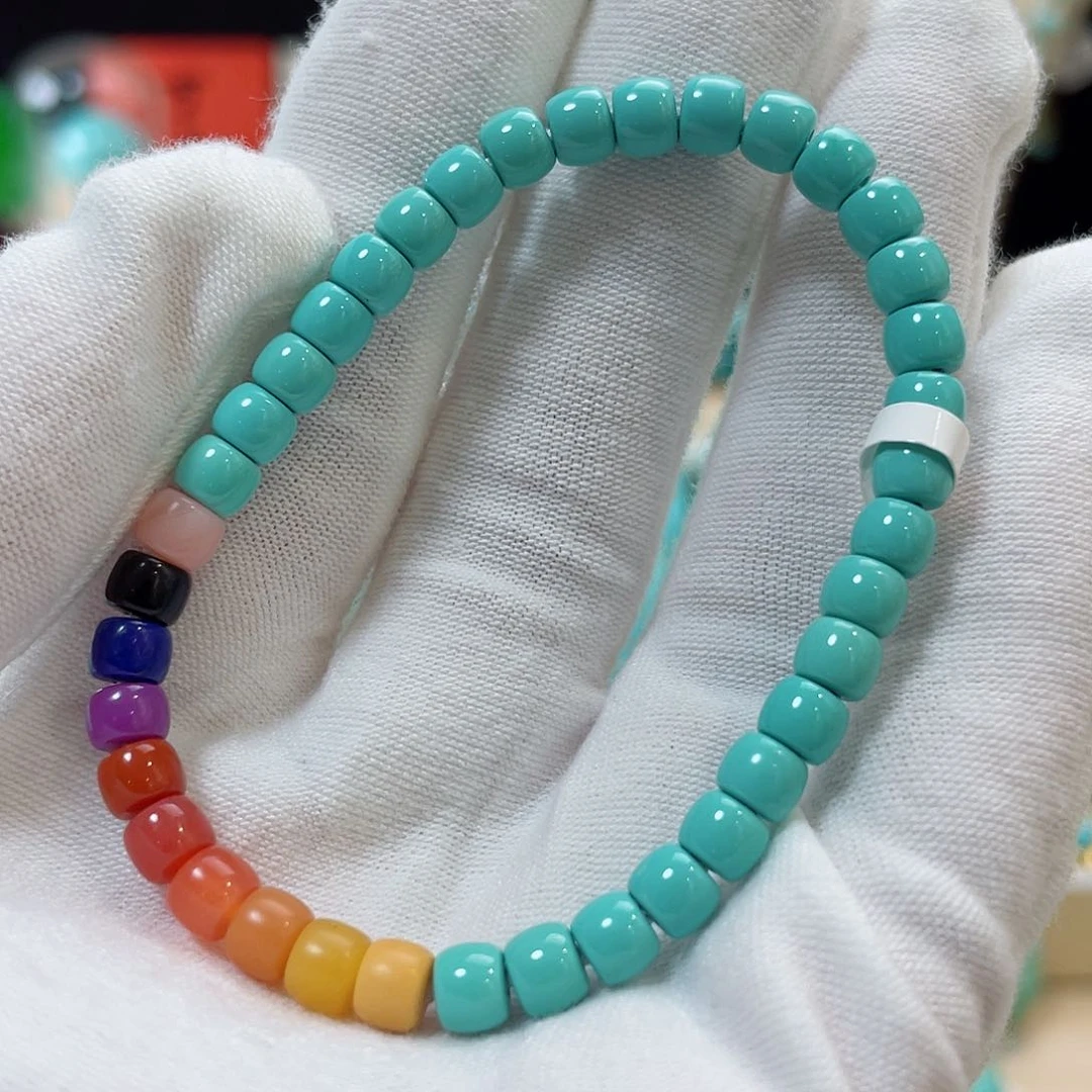 绿松石珠宝奇石未镶嵌尺寸5.2圈口15