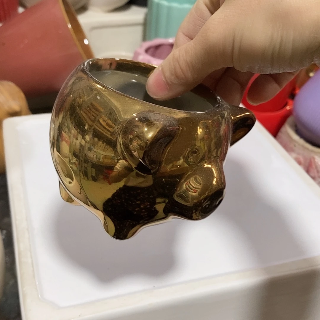 陶杯子陶盆有孔 瑕疵介意勿拍