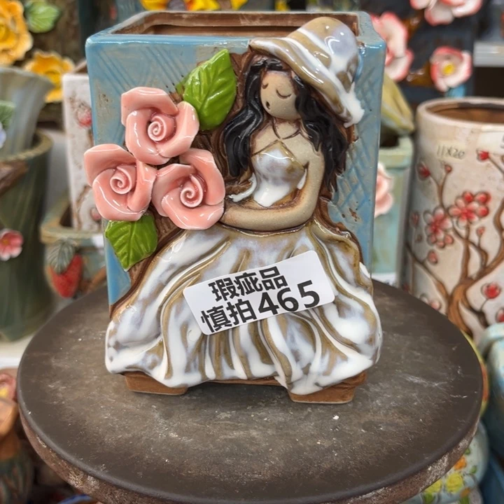 紫砂花盆粗陶材质多肉花盆465