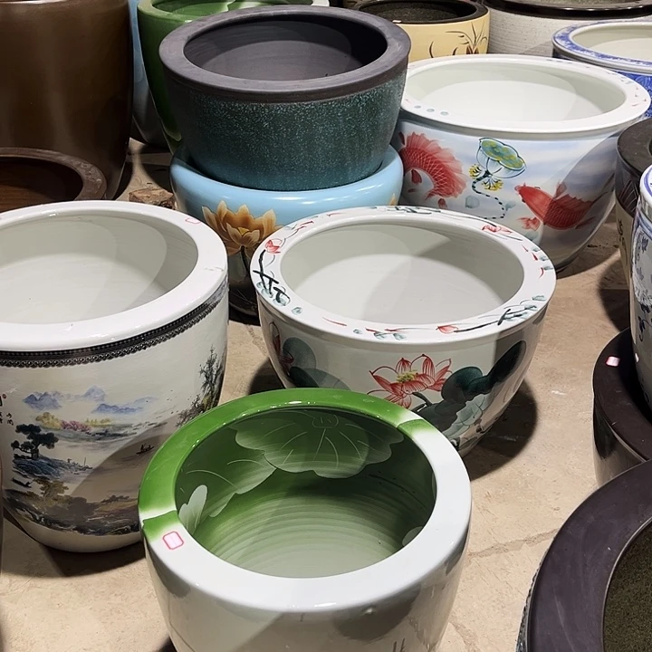 明***缘景德镇陶瓷鱼缸艺术