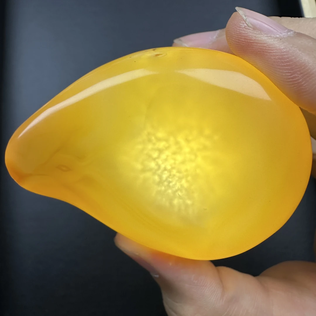 玖扬甄选-天然SSS级 原皮原矿 象形如意凤凰 天然水胆 玛瑙手把件