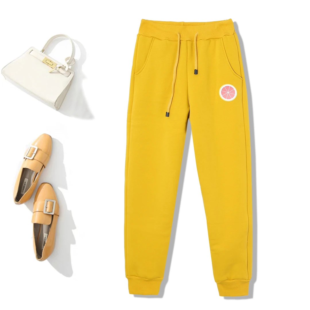 束脚百搭加绒加厚保暖冬高颜值女休闲卫裤松紧腰时尚减龄P-2G186