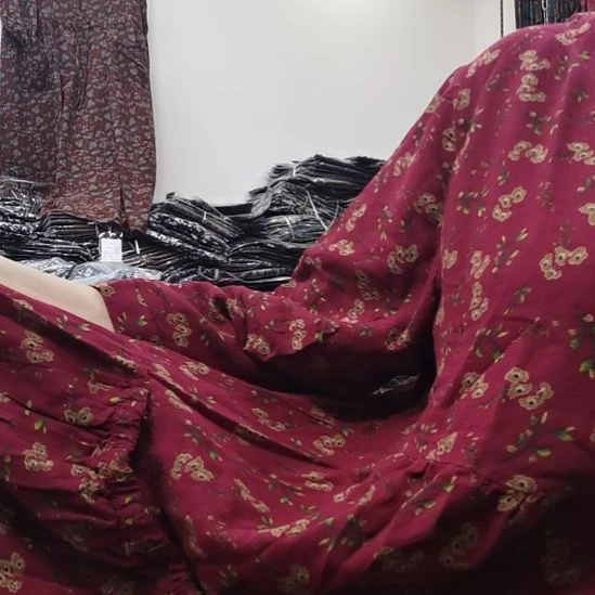 背心3X棉麻裙红色