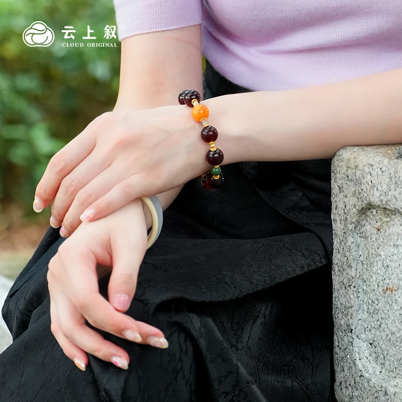 【云上叙】琥珀DIY单圈手串-多样性发其一-13mm-V52429-K（商城）