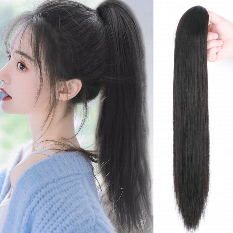 【冰肌玉骨~直发马尾少女】假发女长发马尾假发女抓夹款网红马尾