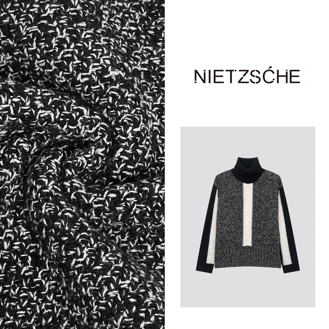 Nietzsche ｜坚果塔｜1oo%绵羊毛 复古老钱立体粗针绞花毛衣9197