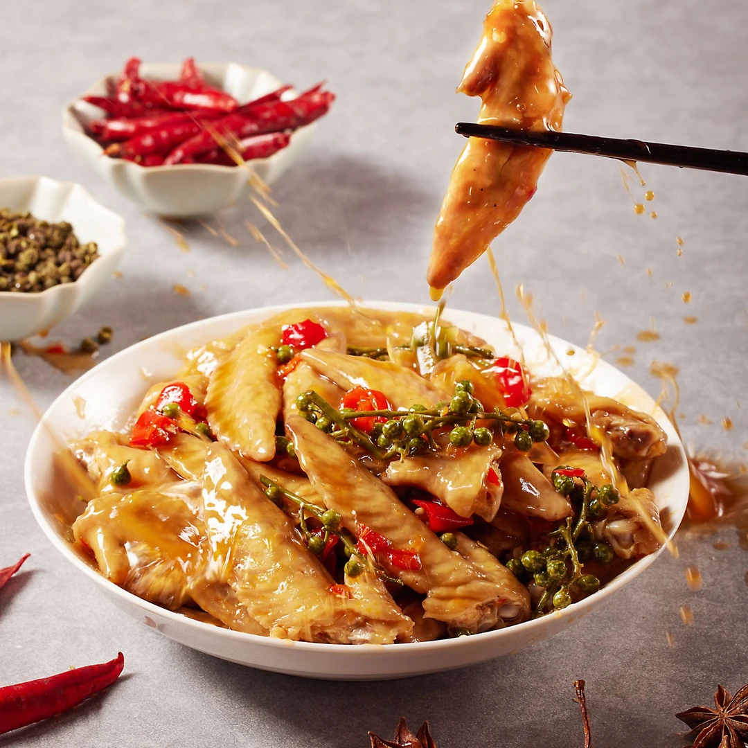 椒麻翅尖即食卤味鸡翅麻辣鲜香休闲零食1000g