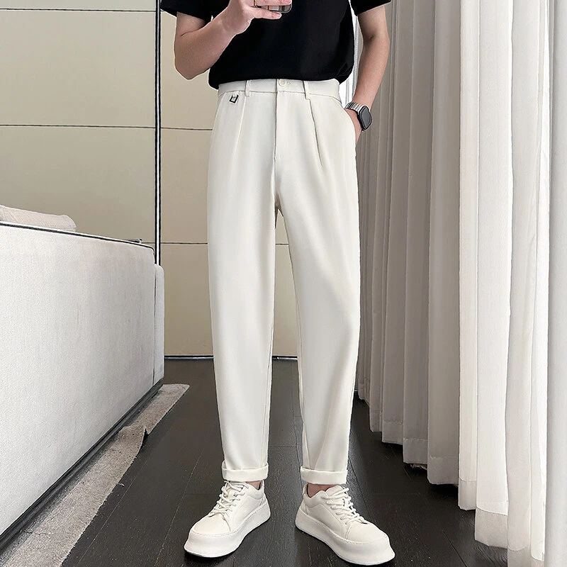 2025新款休闲西裤男款高级感垂坠直筒裤子早春季轻熟风男裤西装裤