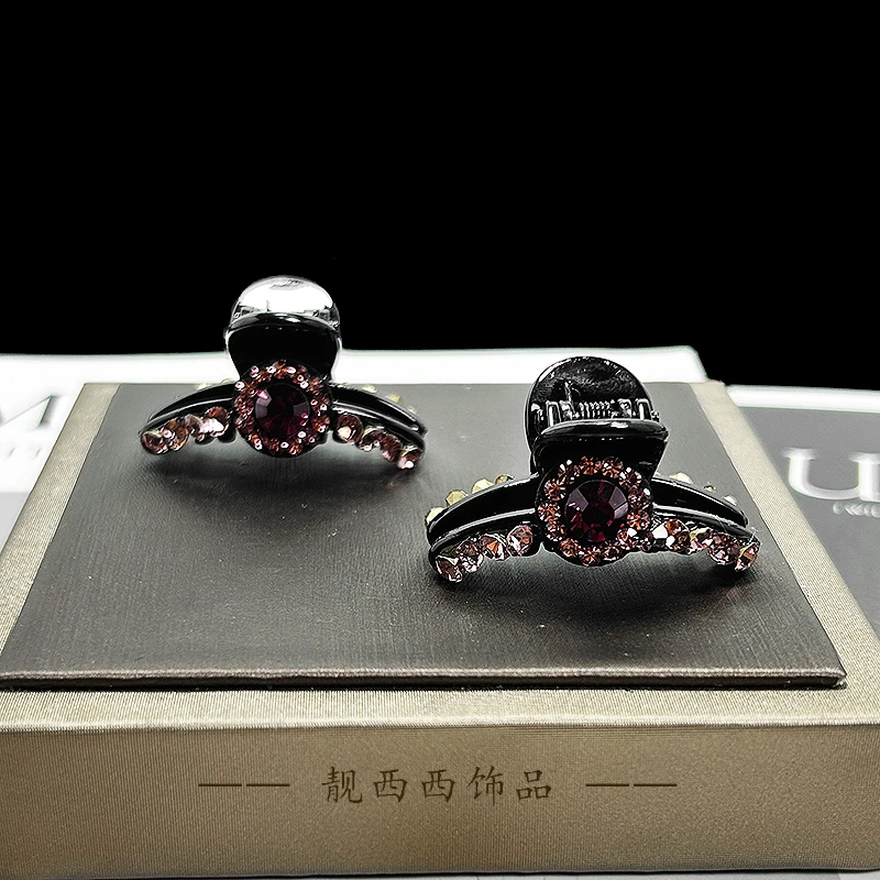 【LXX靓西西】9370 刘海抓夹3.8厘米紫色气质优雅碎发抓夹两只装