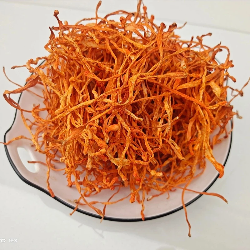 农家山货新货虫草花搭配贡菜