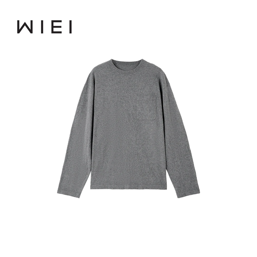 《WI EI》起球风*R0W叠穿针织长袖廓形针织衫W25309126