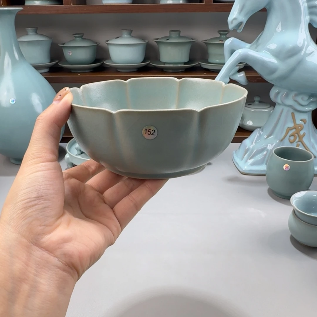 其他瓷微瑕汝窑仿古釉汝窑钵编号152