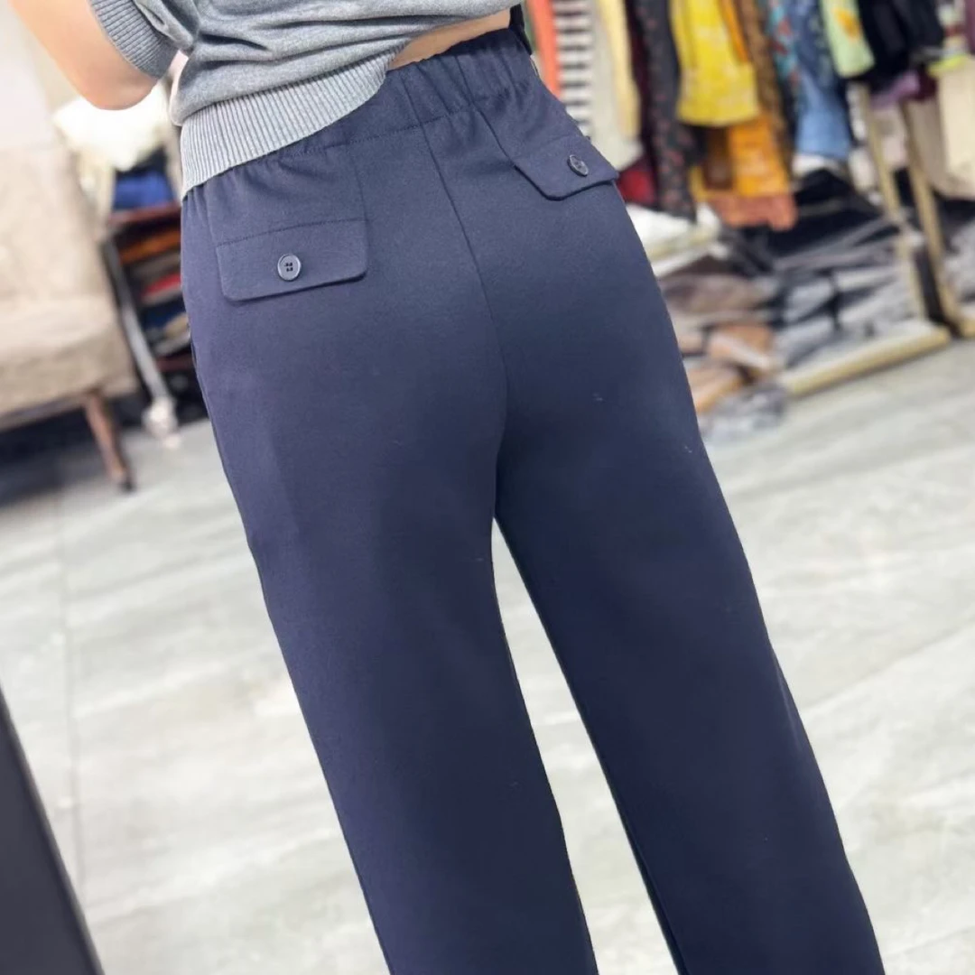 秋季上新抗皱九分烟管裤