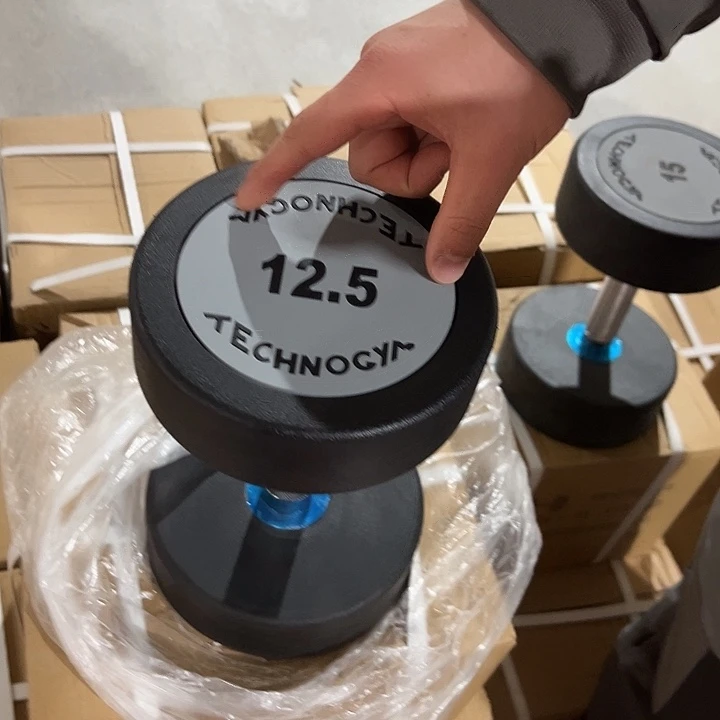 全新纯钢泰诺哑铃12.5公斤一对粉色