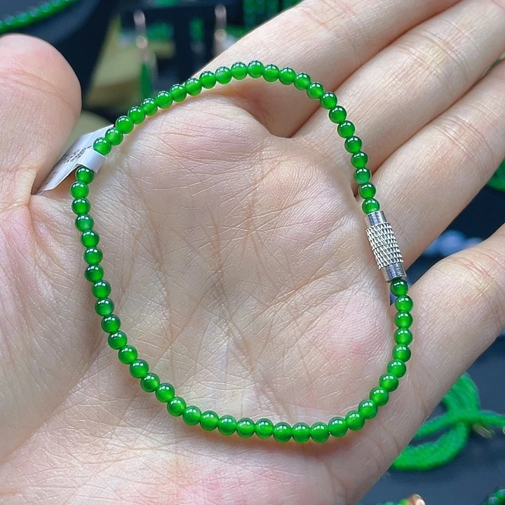 未镶嵌手链翡翠天然A货翡翠阳绿3