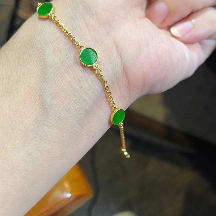 颈饰银S925镶嵌翡翠