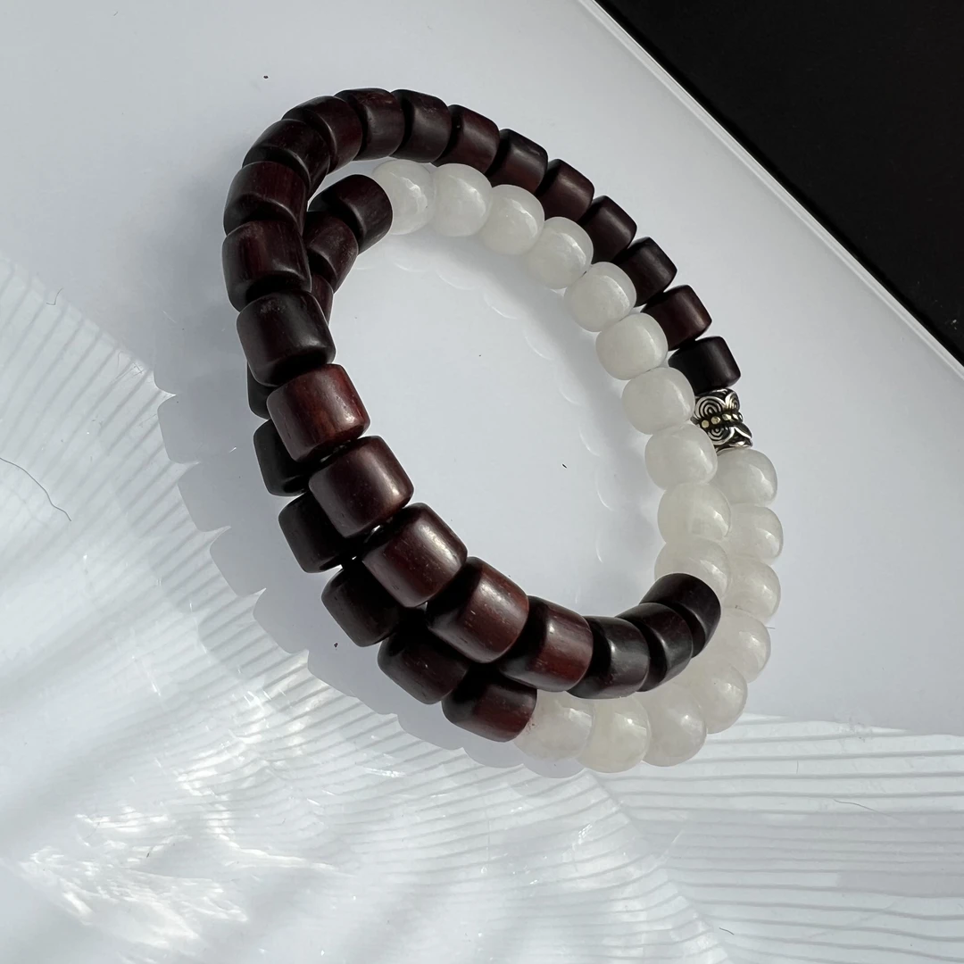 与你一起【小叶紫檀双圈】小叶檀男女同款半壁江山双圈老泥料玻璃底