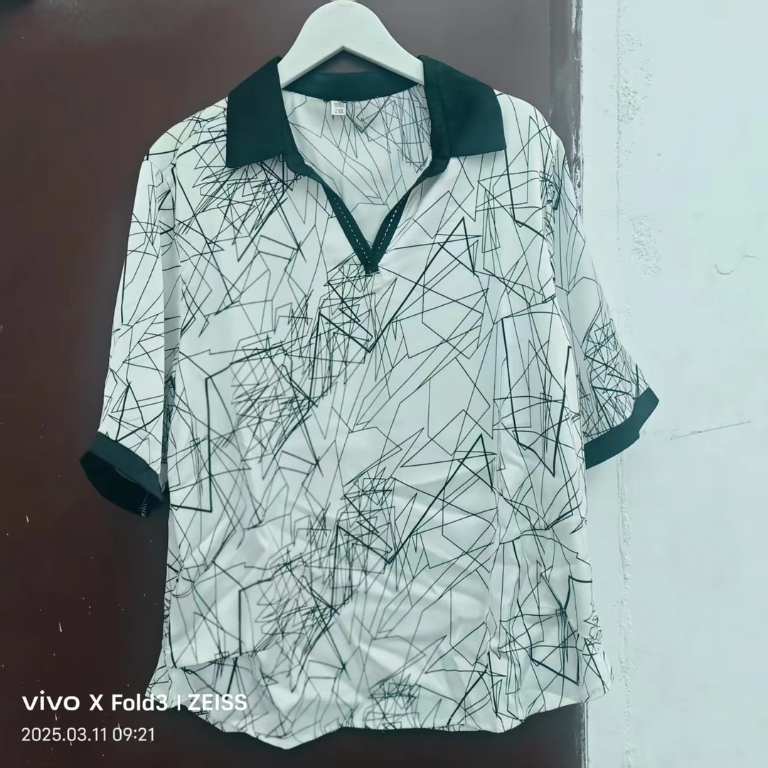 碎花常规宽松型轻职风中老年女装印花运动衬衫女款休闲设计师