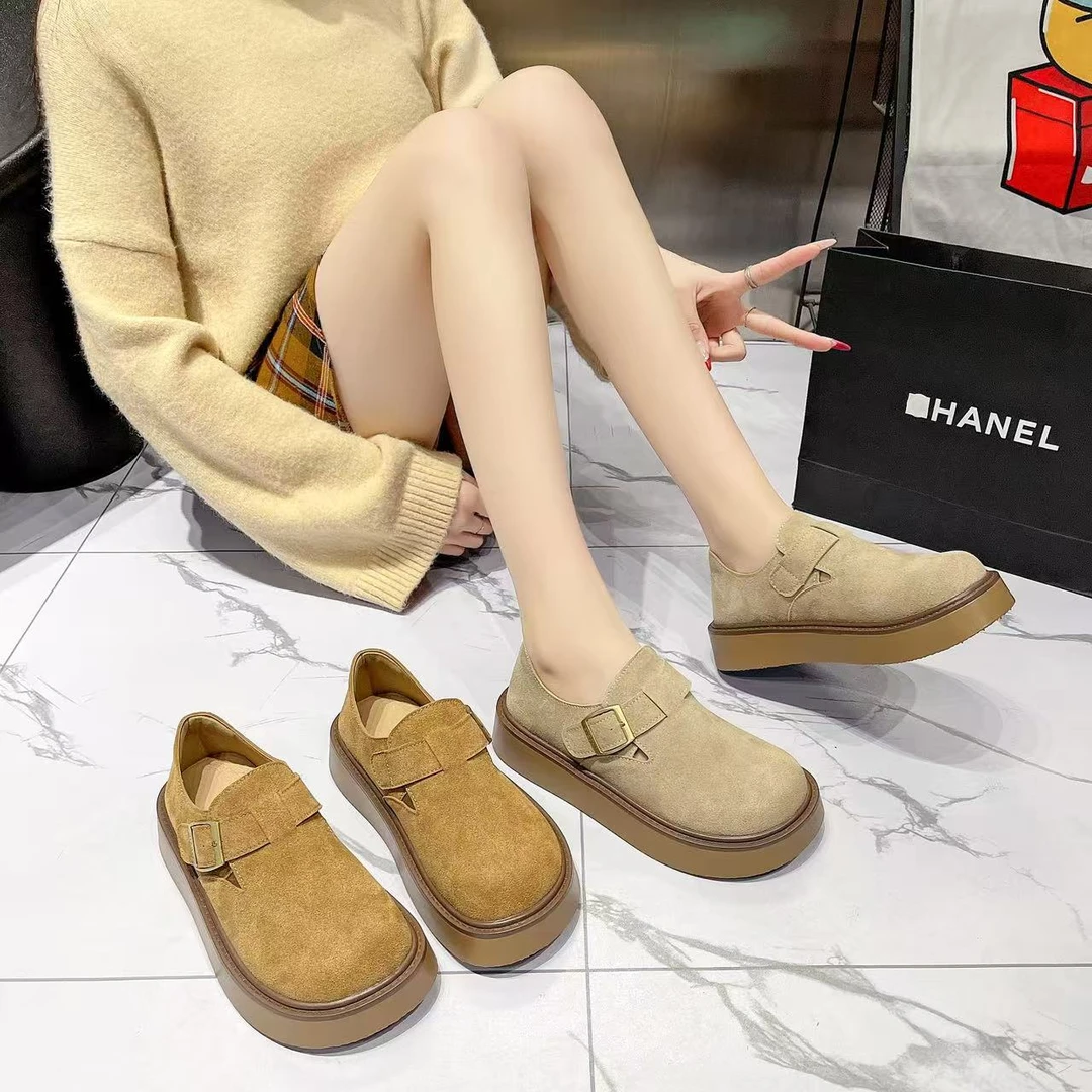 2025新款时尚百搭网红松糕鞋一脚蹬增高勃肯鞋女春款外穿1259