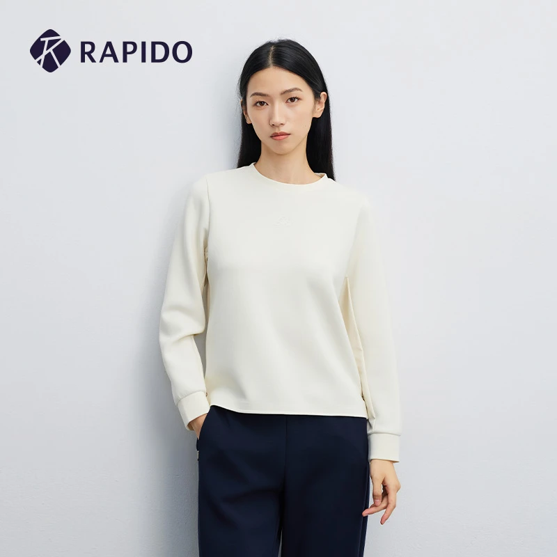 RAPIDO雳霹道2025年早秋R系列女士休闲日常长袖圆领卫衣CP5775U02