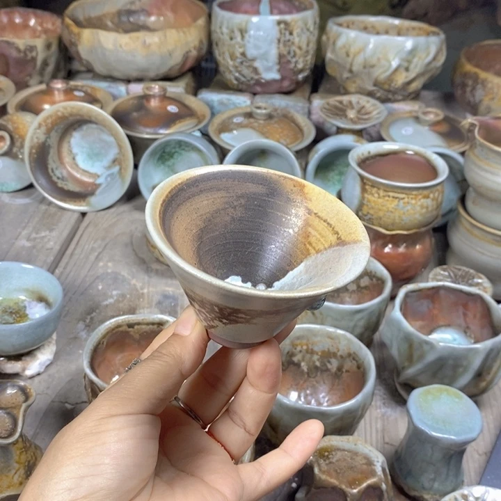 杯子开窑新品柴烧茶器