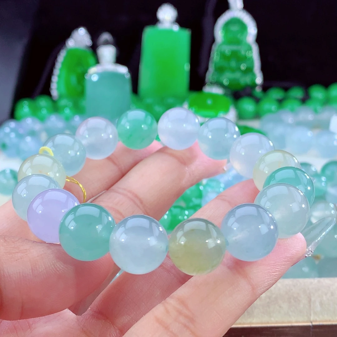 翡翠未镶嵌手链天然缅甸A货