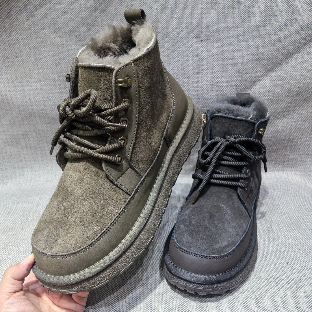 磨砂皮休闲鞋潮流风短靴时尚雪地靴雪地靴保暖