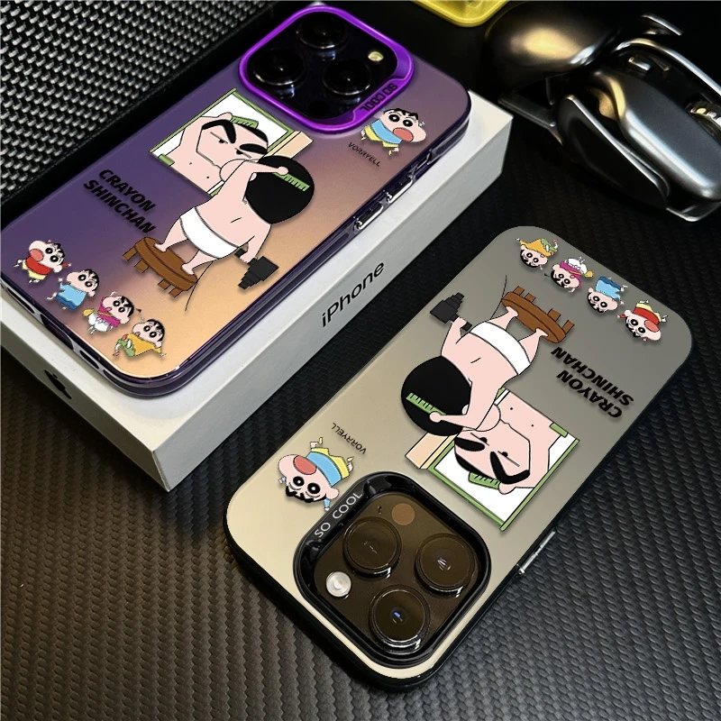 梳头小新适用苹果16promax手机壳iPhone15硅胶14保护套17新款卡通