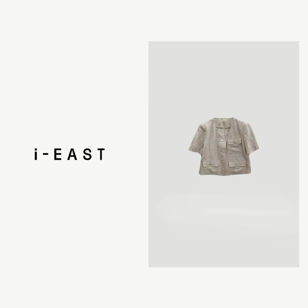 i-EAST 甜酷女孩~ 气质时尚多口袋设计套装-4X TZ7655