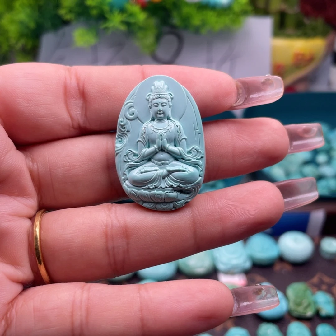 绿松石未镶嵌吊坠(不含链)