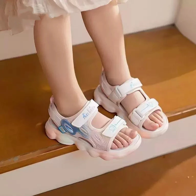 童鞋夏季DT新款1305休闲时尚魔术贴平底小学生中大凉鞋