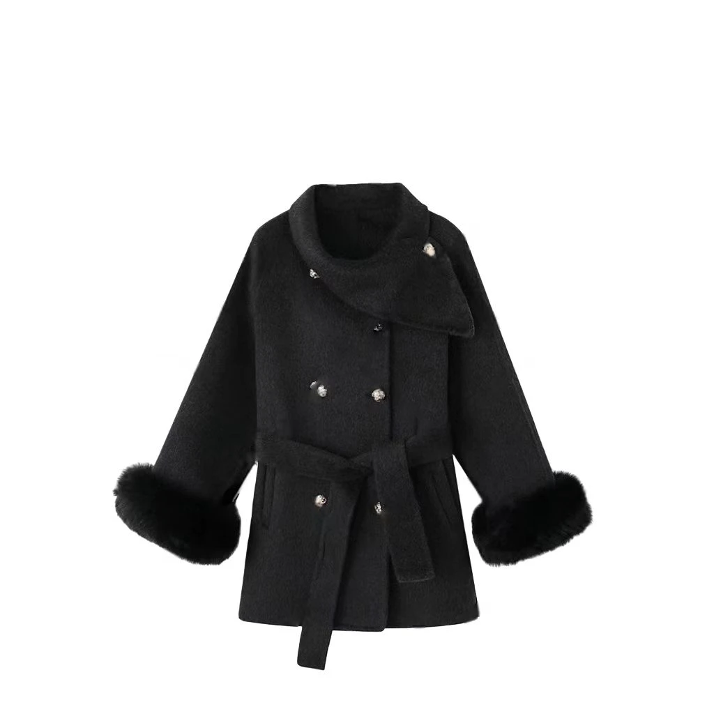 航邦祺"赫本序章"设计感双面羊毛大衣韩系千金风新款BQY25119
