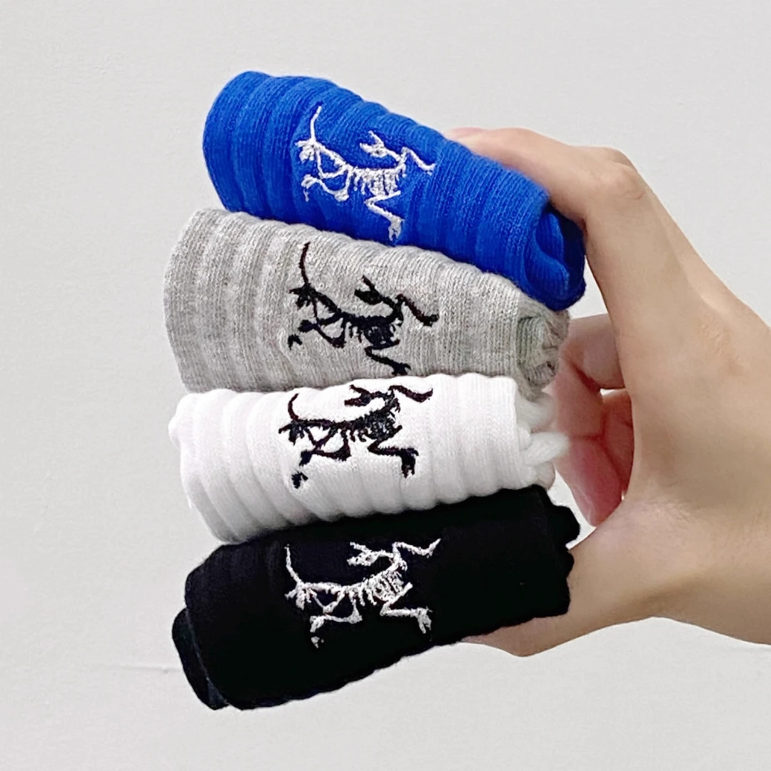 RSRDDY5双装袜子纯棉秋冬加厚防臭吸汗透气运动男女生中长筒袜