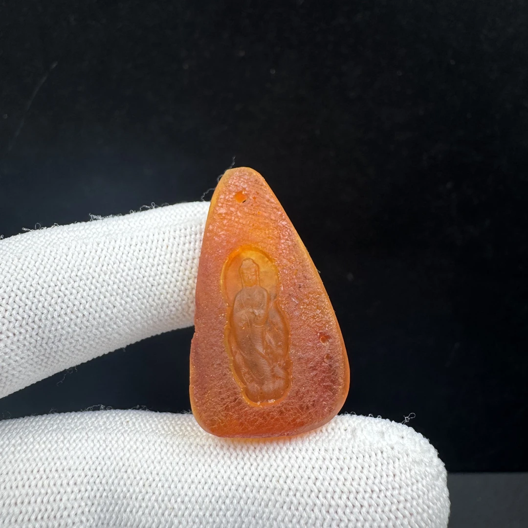 D3398【瑕疵】天然原矿蜜蜡 雕刻牌21*36*6mm支持复检假一罚十