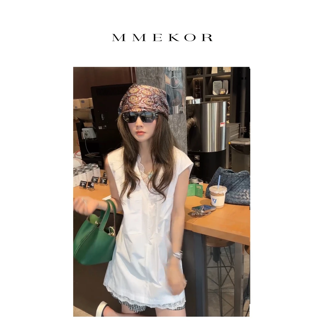 MMEKOR“唐娜小姐”背心 2025新款千金玛德琳优雅上衣 89608
