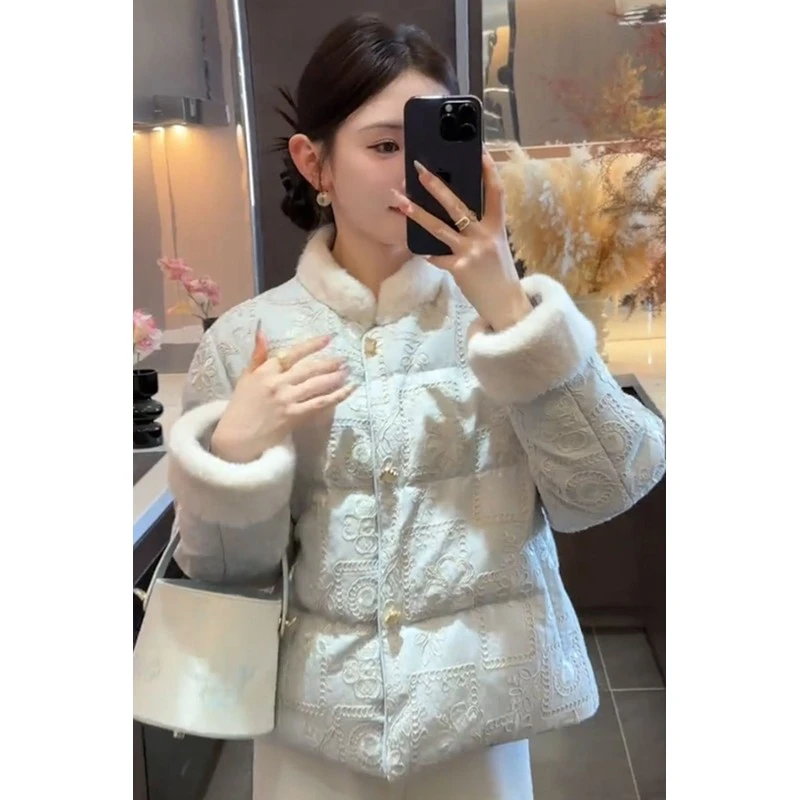 加绒新中式气质国风加厚棉服外套女2025秋冬新款休闲宽松保暖女装