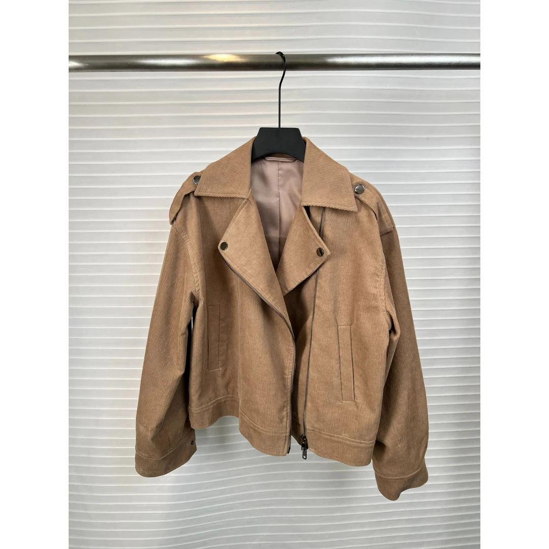 贝美basicmain 美拉德色系复古翻领外套