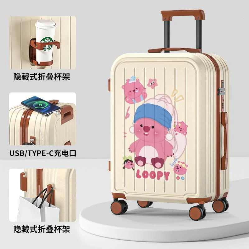 FAVMARTHA卡通行李箱2025新款旅行箱女儿童学生拉杆箱可爱密码箱