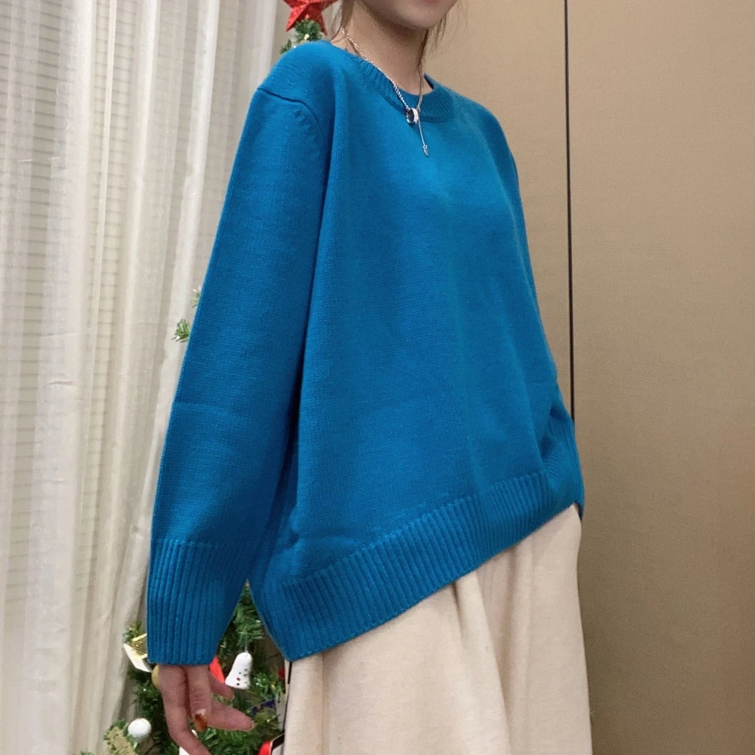 IXIAN女装-秋冬经典百搭宽松慵懒风时尚宽松可机洗羊毛针织衫