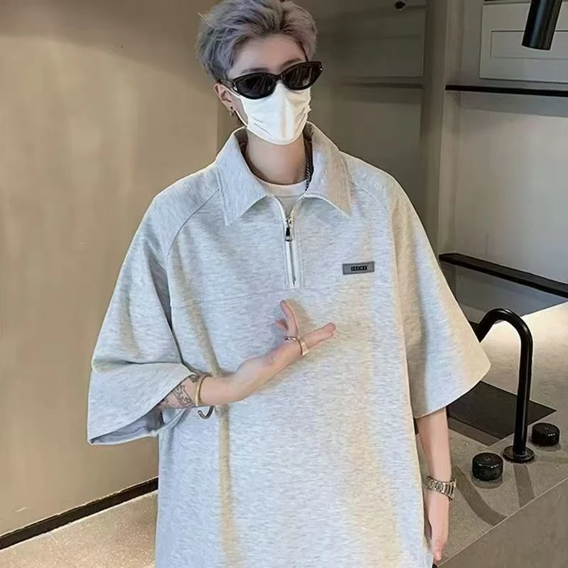 美式夏季高级感时尚简约打底衫短袖--男女同款