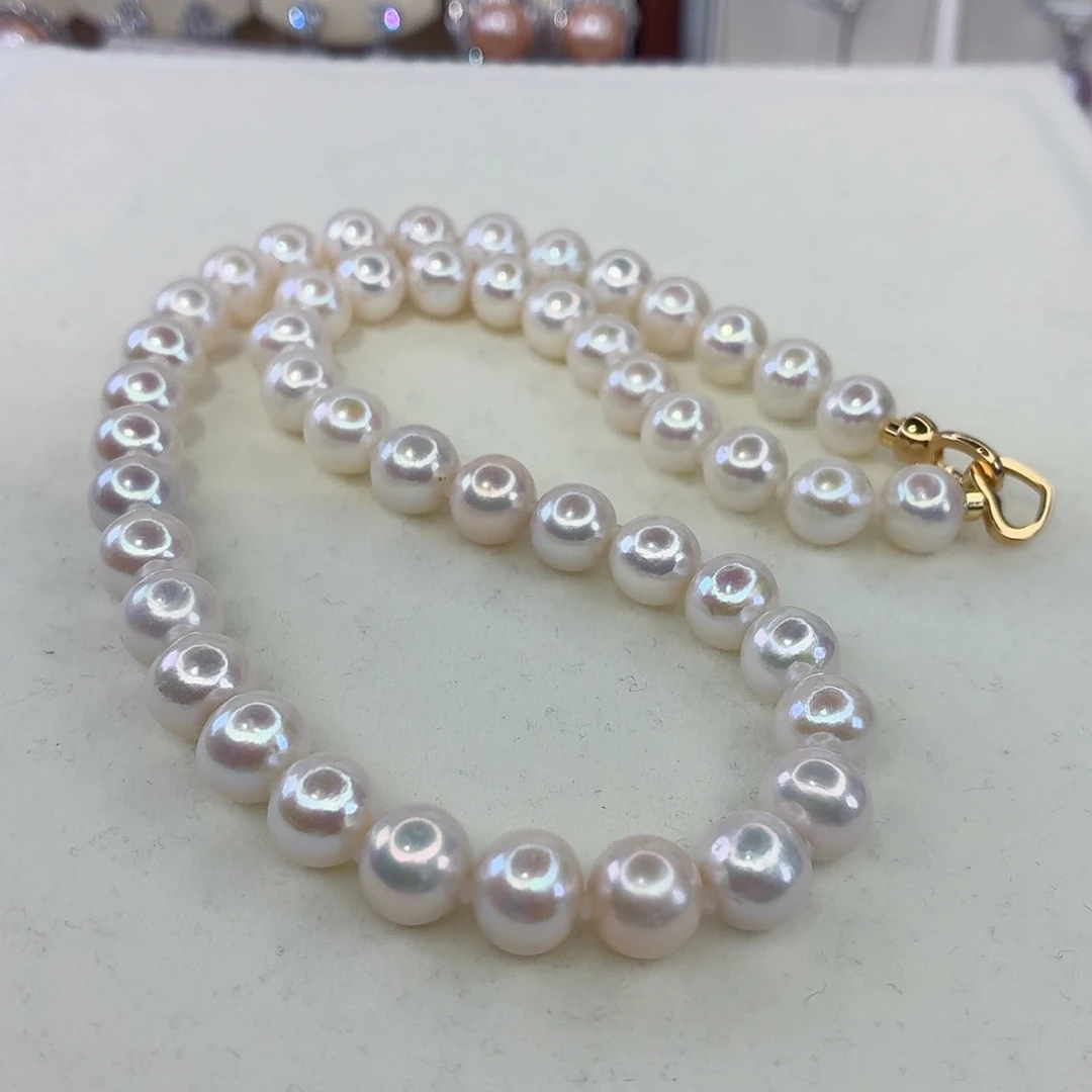 鱼***鱼颈饰银S925镶嵌淡水珍珠