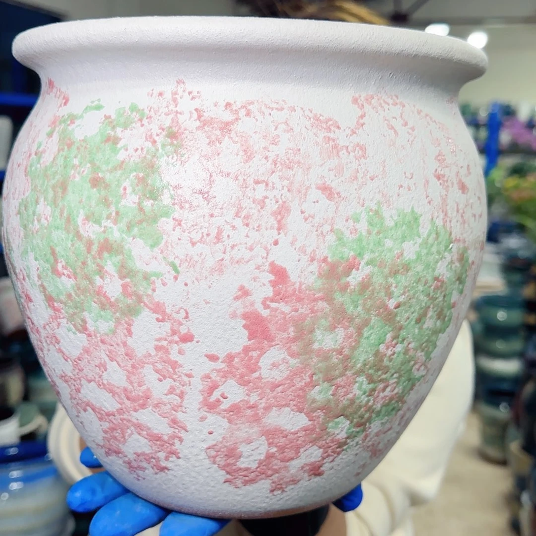 紫砂花盆高23口25